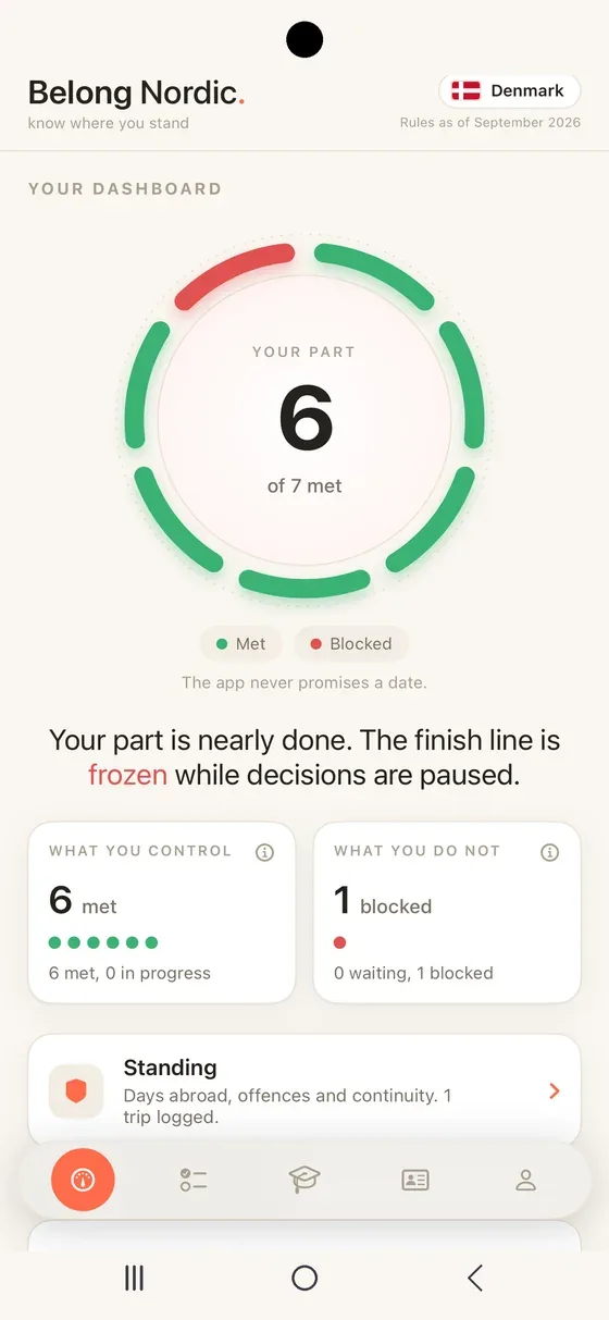 Belong Nordic Dashboard on Android