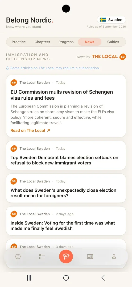 Belong Nordic News on Android