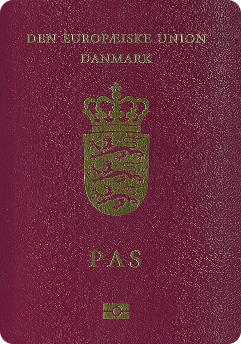 The Danish passport cover