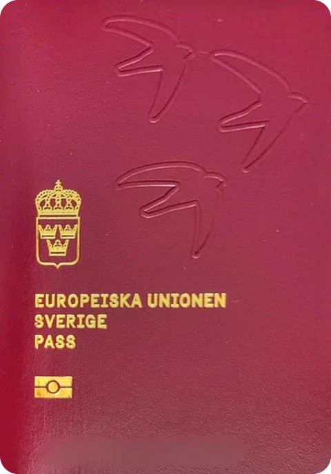 The Swedish passport cover